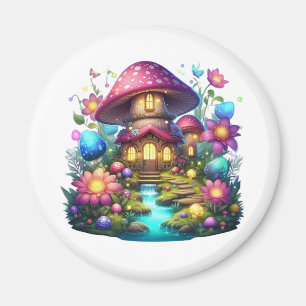 Kawaii Mushroom Cottage in Magical Forest – Fantas Magnet