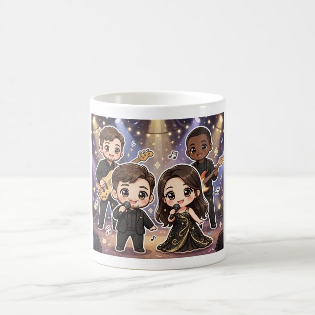 Kawaii Music Band  Coffee Mug (Center)