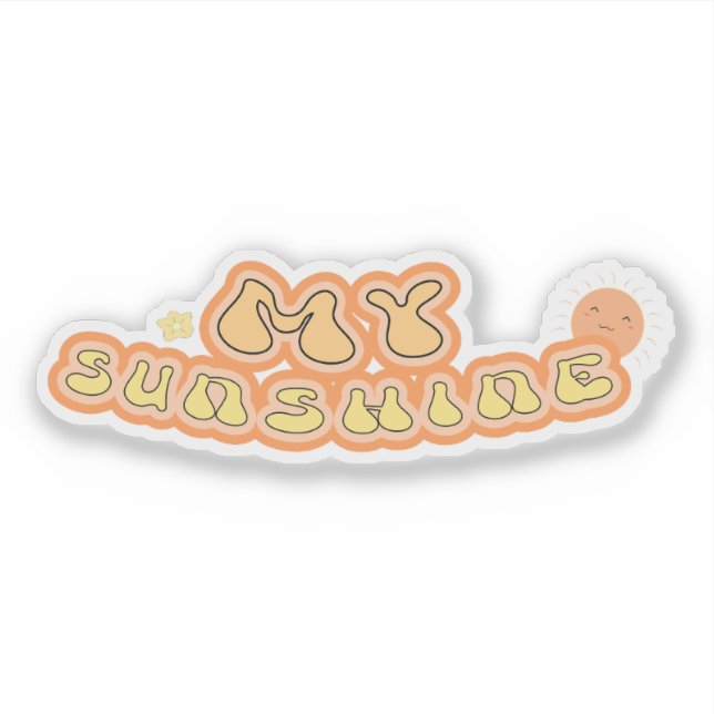 Kawaii My Sunshine Vinyl Sticker (Front)