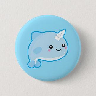 Kawaii Narwhal 6 Cm Round Badge
