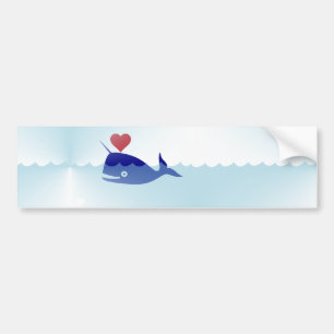 kawaii narwhal bumper sticker