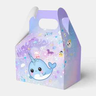 Kawaii narwhal in the dreamy kingdom favour box