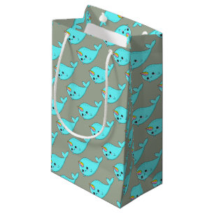 Kawaii Narwhal Small Gift Bag