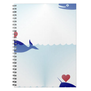 kawaii narwhal spiral notebook