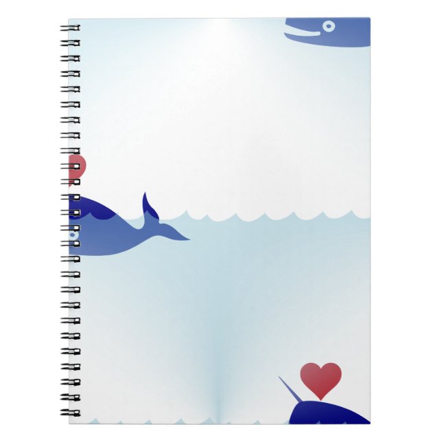 kawaii narwhal spiral notebook (Front)