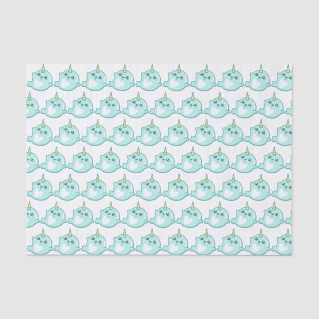 Kawaii Narwhal Tissue Paper (Front)