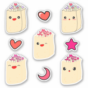 Kawaii Nature Flowers Vinyl Sticker