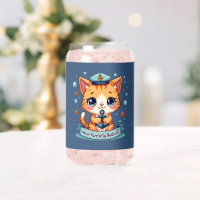 Kawaii Nautical Cat Sailing Anchor Pun