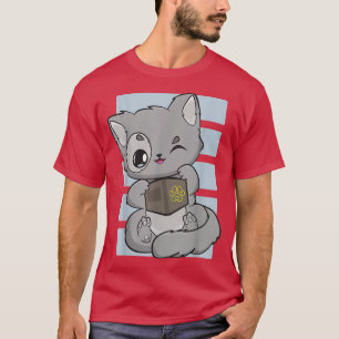 Kawaii Neko Book Kitten Cute Chibi Anime Great Pas T-Shirt