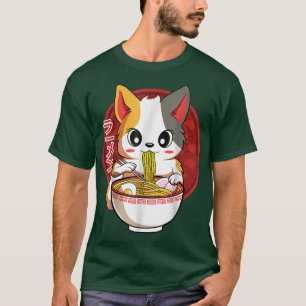 Kawaii Neko Cats Japanese Ramen Noodles Gift  T-Shirt