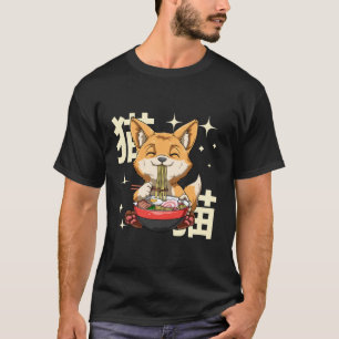 Kawaii Neko Otaku Ramen Fox Anime Ramen T-Shirt