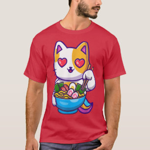 Kawaii Neko Ramen Cat Anime Japanese Cute Gifts Fo T-Shirt