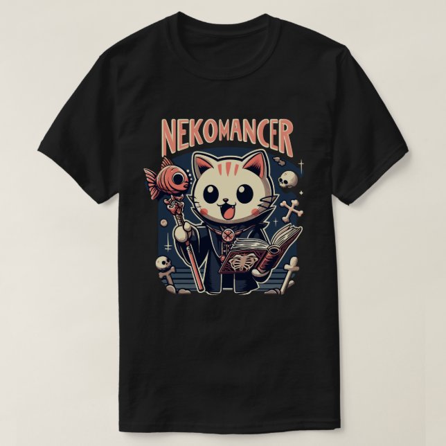 Kawaii Nekomancer T-Shirt (Design Front)