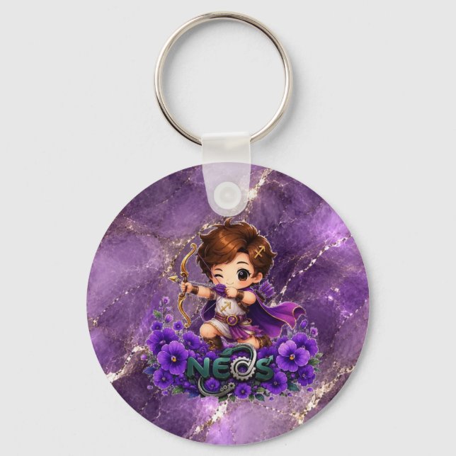 Kawaii Neos Zodiac Sagittarius Key Ring (Front)