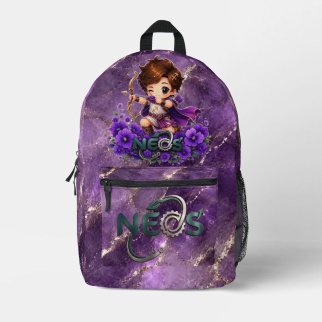 Kawaii Neos Zodiac Sagittarius Printed Backpack (Front)