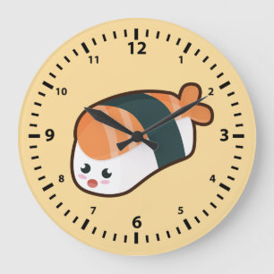 Kawaii nigiri Salmon Large Clock