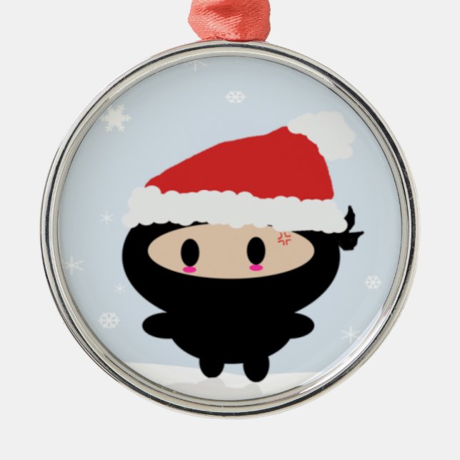 Kawaii Ninja Christmas Ornament (Front)