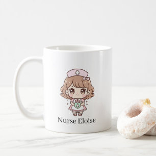 Kawaii Nurse Mug – Pastel Cute Chibi Nurse Coffee