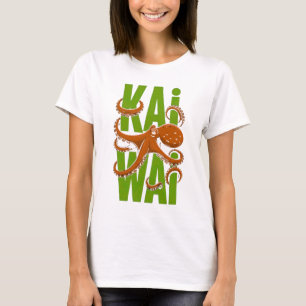 Kawaii Octopus Japanese Style Women's White T-Shir T-Shirt