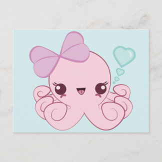 Kawaii Octopus Postcard