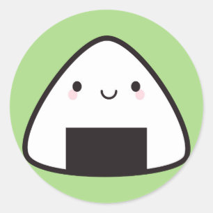 Kawaii Onigiri Rice Ball Classic Round Sticker