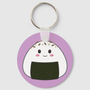 Kawaii "Onigiri" Rice Ball with Toppings Key Ring