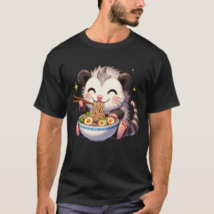 Kawaii Opossum Eating Ramen Noodle Anime Japanese T-Shirt
