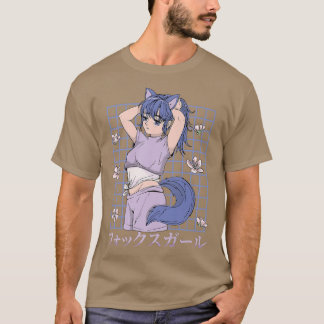 Kawaii Otaku AnimeFo GirlJapaneseCherry Blossoms P T-Shirt