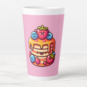 Kawaii Pancake Breakfast Cute Food Design Latte Mug