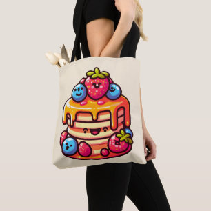 Kawaii Pancake Breakfast Cute Food Design Tote Bag