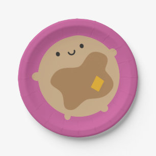 Kawaii Pancake Paper Plate
