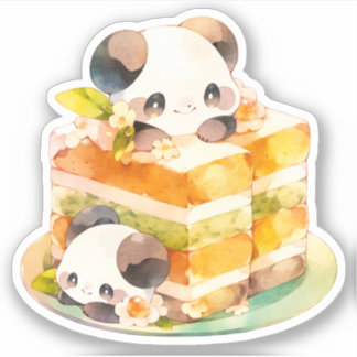 Kawaii Panda and Cake