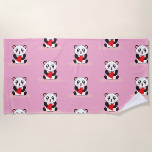 Kawaii Panda beach towel for Children