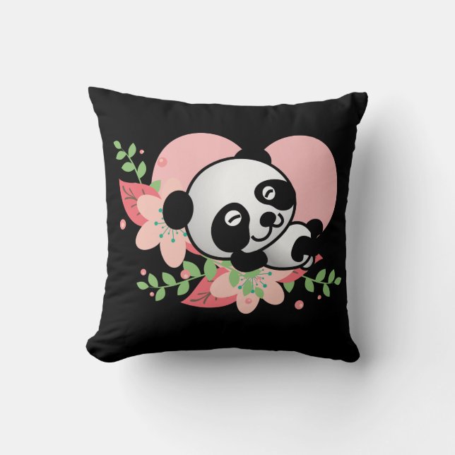 Kawaii Panda Bear Funny Cute Named Gifts Cushion (Front)