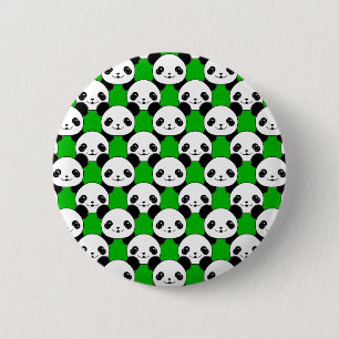 Kawaii Panda Bear Pattern 6 Cm Round Badge