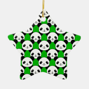 Kawaii Panda Bear Pattern Ceramic Tree Decoration