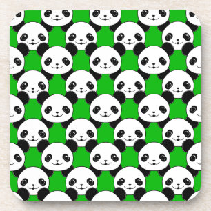 Kawaii Panda Bear Pattern Coaster