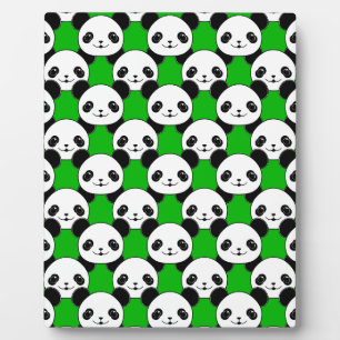 Kawaii Panda Bear Pattern Plaque