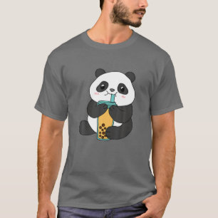 Kawaii Panda Bubble Tea Milk Cute Japanese Anime B T-Shirt