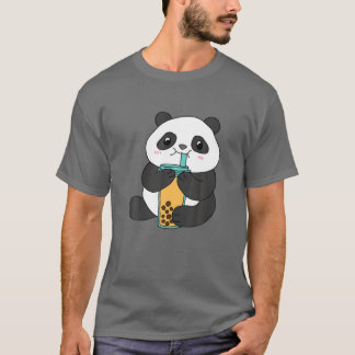 Kawaii Panda Bubble Tea Milk Cute Japanese Anime B T-Shirt