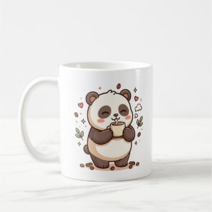 Kawaii Panda Coffee Mug, Cute Panda Clipart Art Mug
