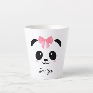 Kawaii panda cute personalised latte mug