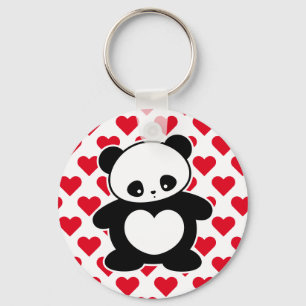 Kawaii panda key ring