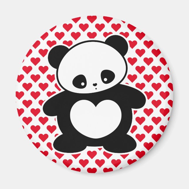 Kawaii panda magnet (Front)