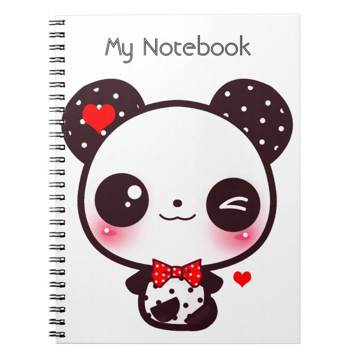 Kawaii panda notebook 