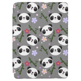 Kawaii Panda on Grey iPad Air Cover