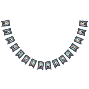 Kawaii Panda Pajama Party Cosy Sleepover Aesthetic Bunting