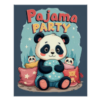 Kawaii Panda Pajama Party Cosy Sleepover Aesthetic