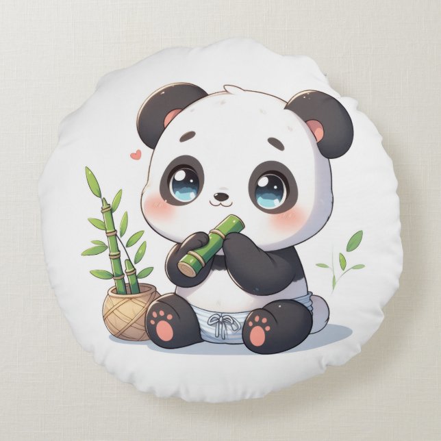 Kawaii Panda Pillow (Back)