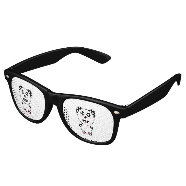 Kawaii Panda Retro Sunglasses (Angled)